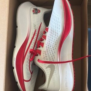 Nike White and Red Athletic Shoes